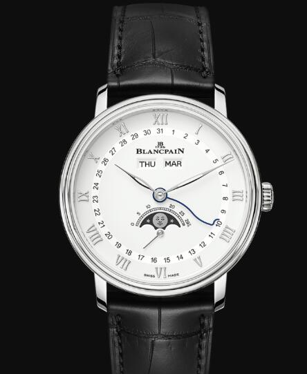 Review Blancpain Villeret Watch Review Villeret Quantième Complet Replica Watch 6264 1127 55B - Click Image to Close